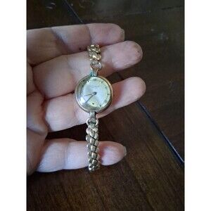 Watch Wittnauer Revue Swiss Gold Art Deco Ladies Stretch READ Not Working